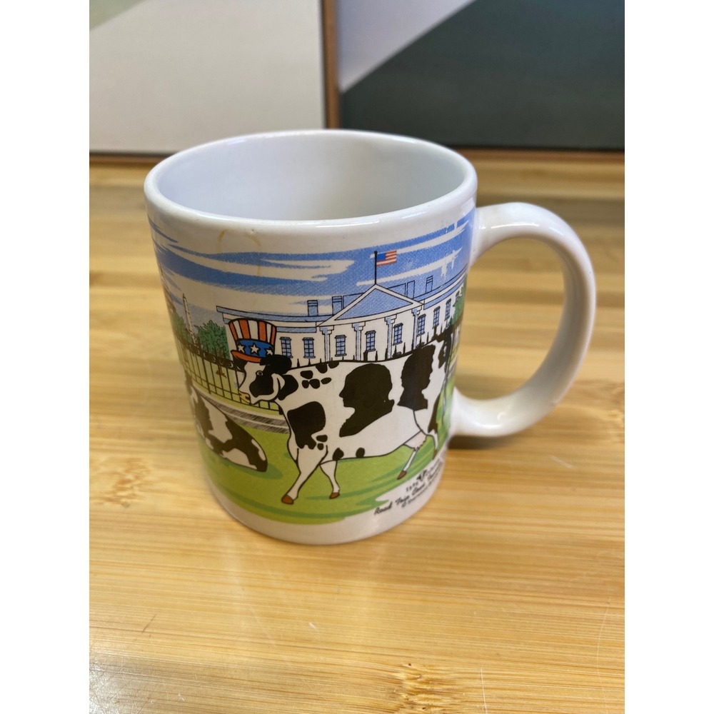 CowParade Coffee Mug Unisex OS White New York 2000 Millennium Cow Art Mug